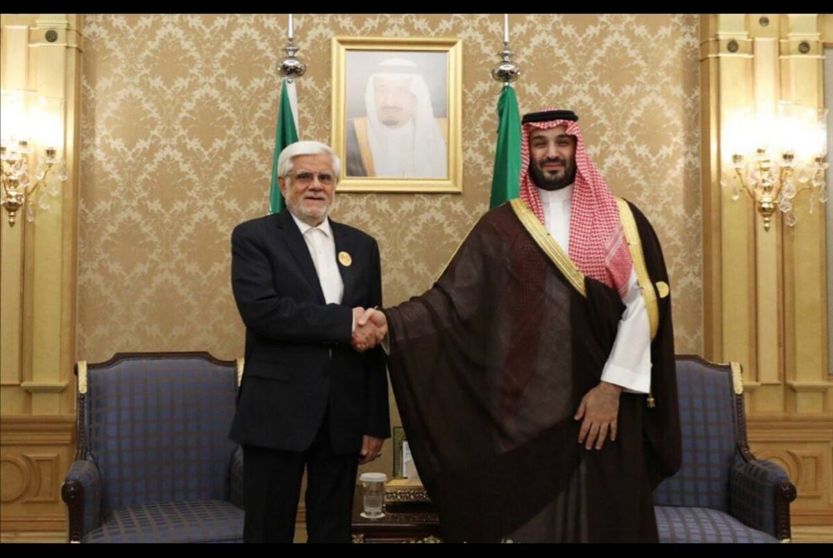 محمدرضا عارف معاون اول رئیس جمهور با محمد بن سلمان ولیعهد عربستان دیدار کرد.
