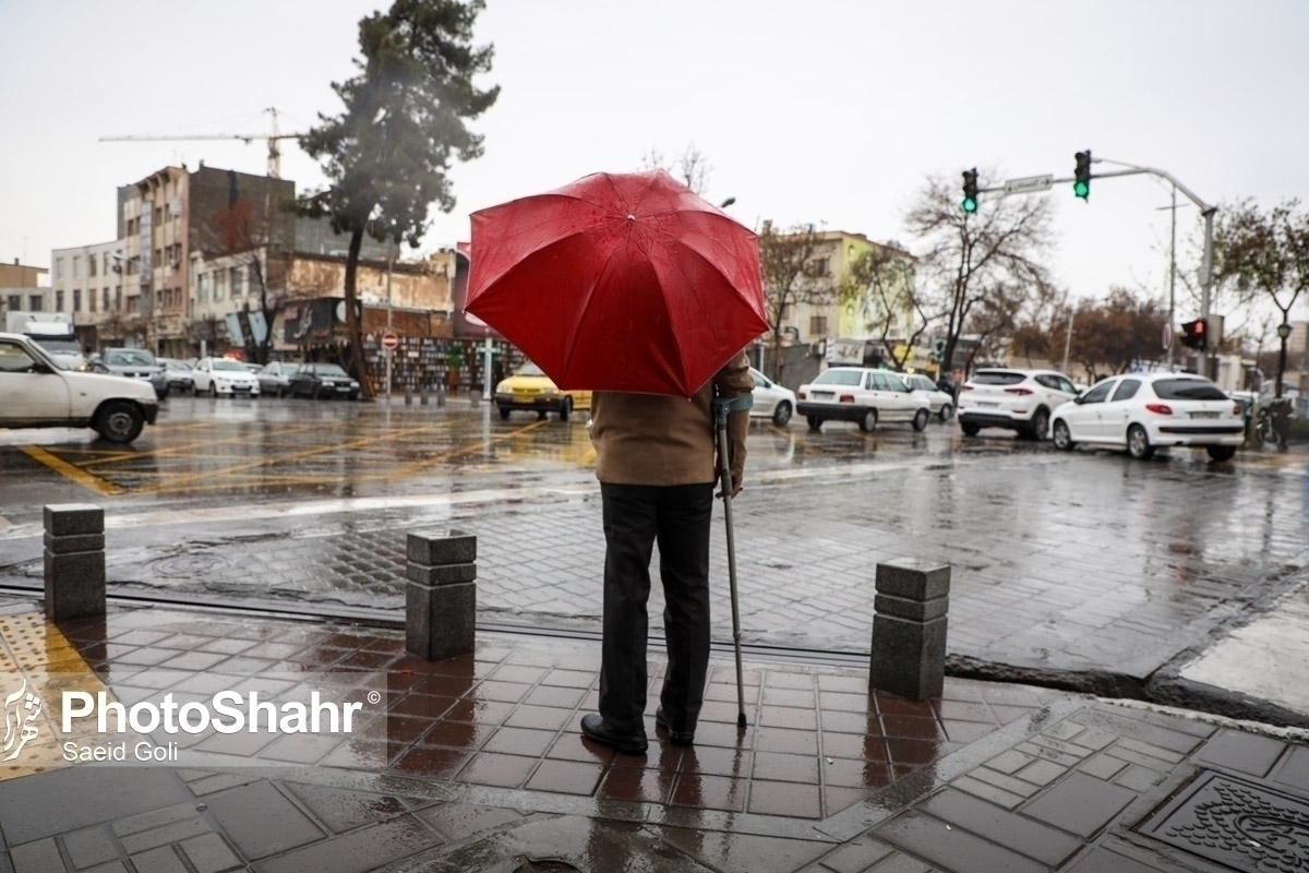 پیش‌بینی هواشناسی مشهد و خراسان رضوی امروز (۲۳ فروردین ۱۴۰۴) | رگبار باران در برخی نقاط استان