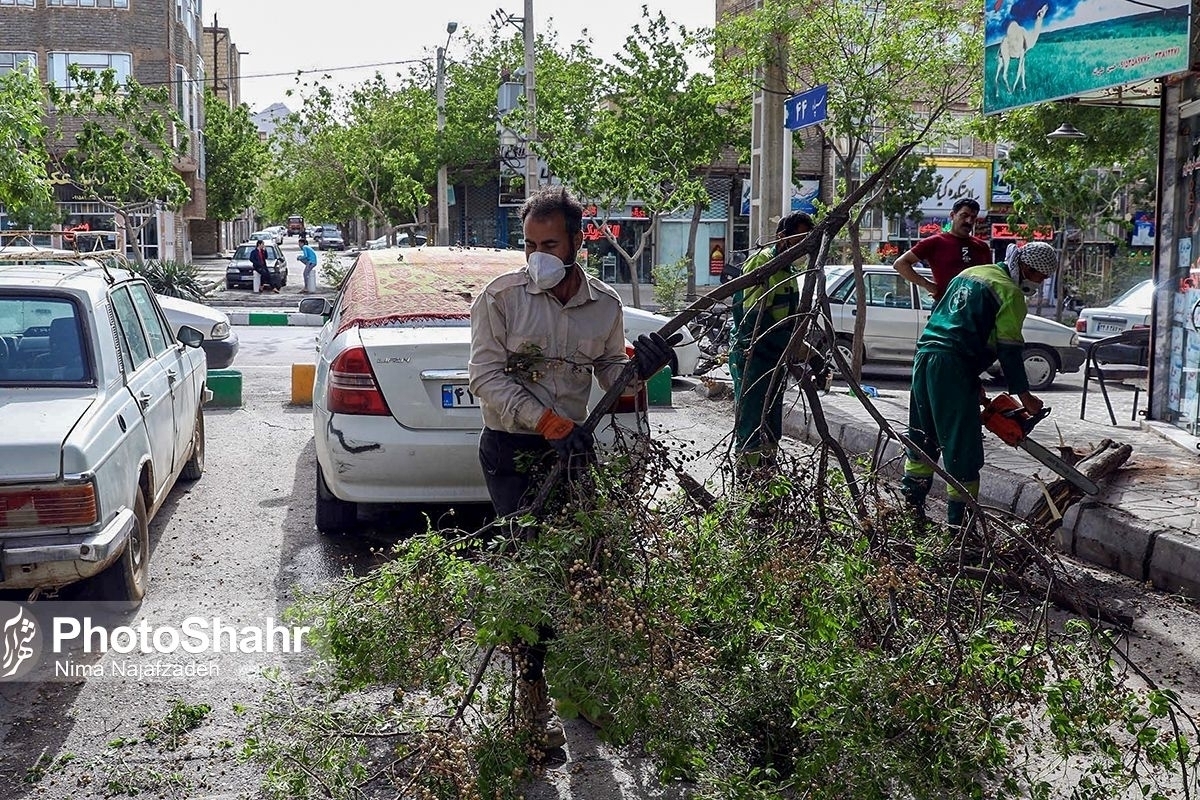 طوفان شدید مشهد ۱۷ حادثه را در پی داشت (۲۶ فروردین ۱۴۰۴)