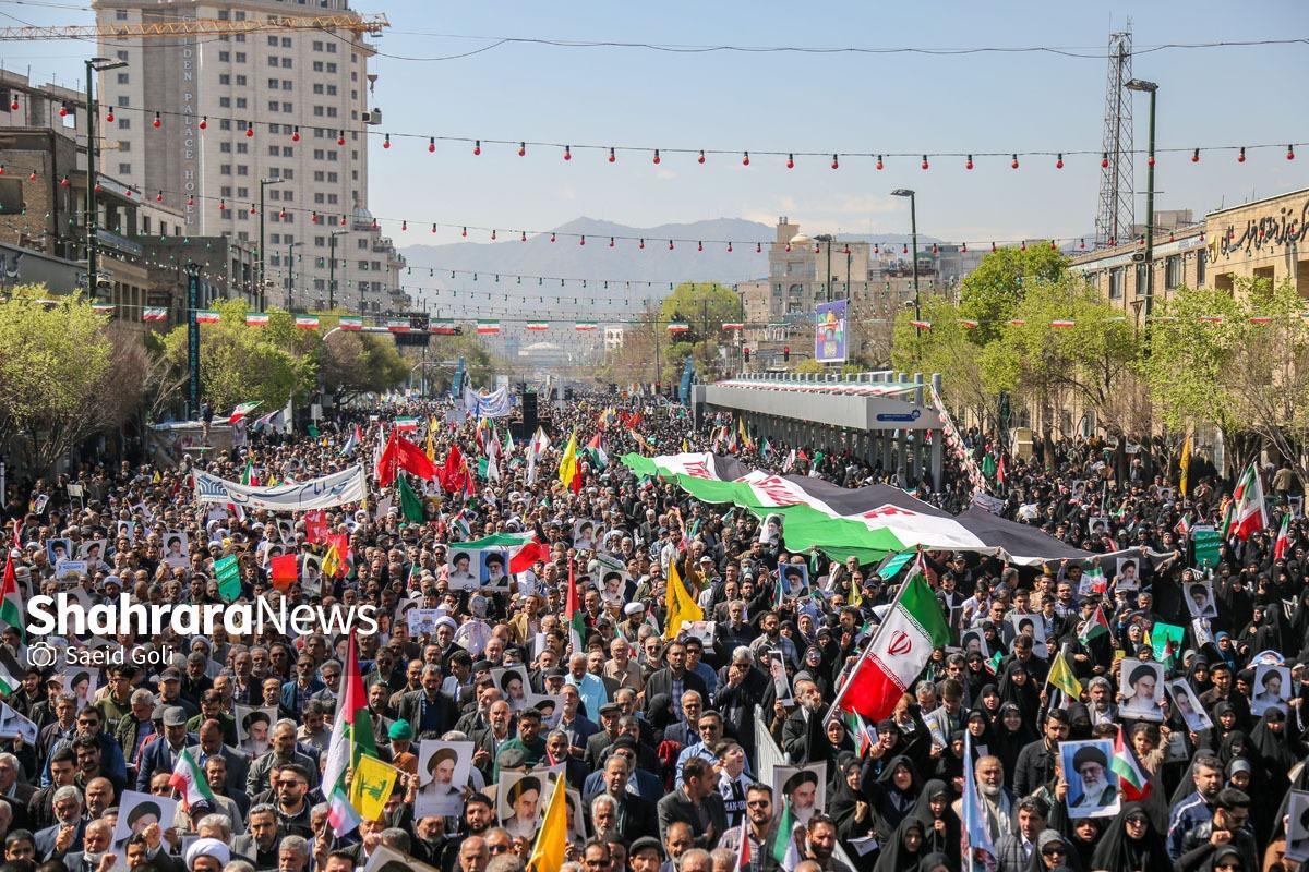 راهپیمایی روز قدس ۱۴۰۴ با حضور پرشکوه مردم و مسئولان استانی و شهری در شهر مشهد مقدس برگزار شد.