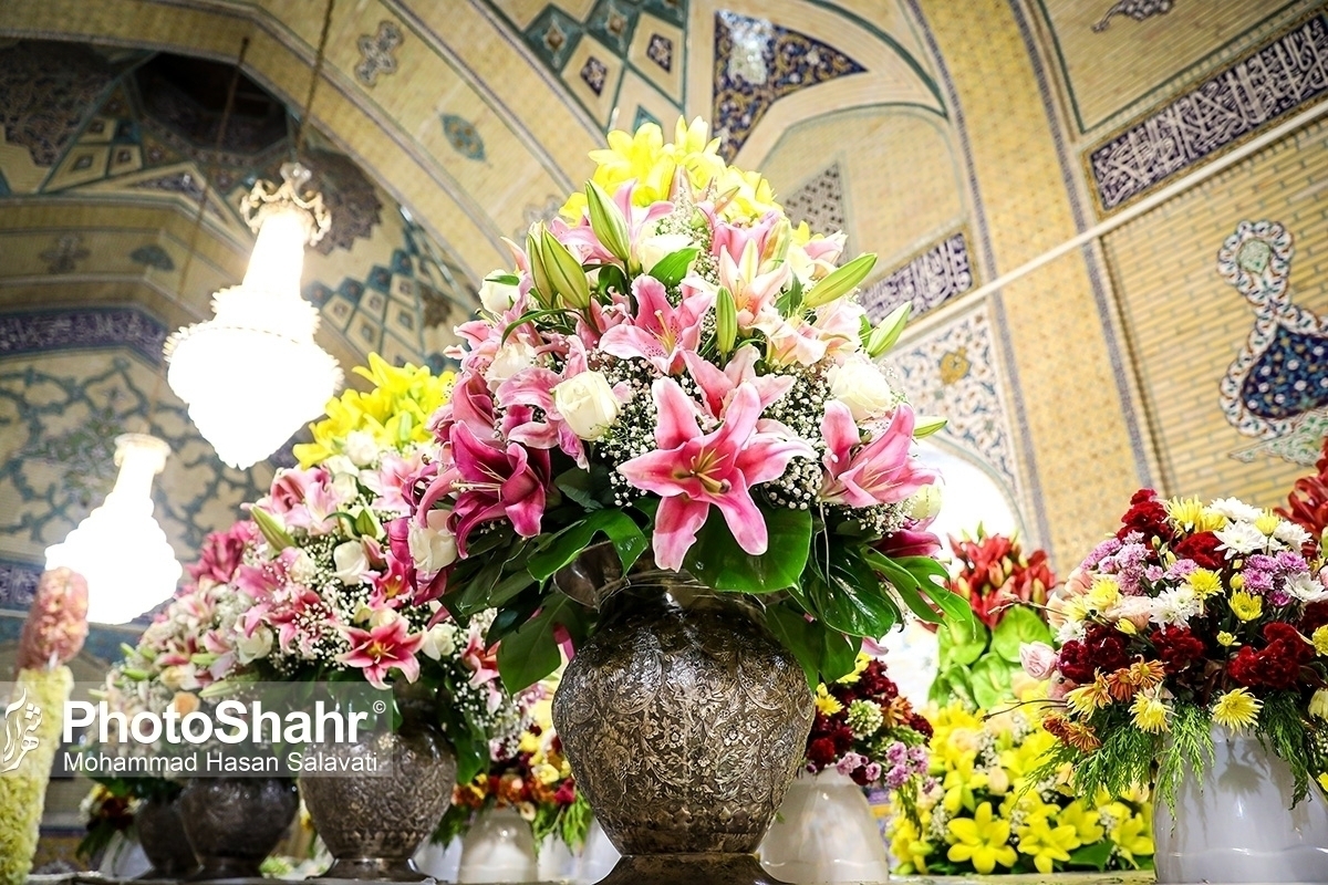 گل‌آرایی حرم مطهر امام‌رضا(ع) در دهه کرامت ۱۴۰۴ با ۲۰۰ هزار بوته گل