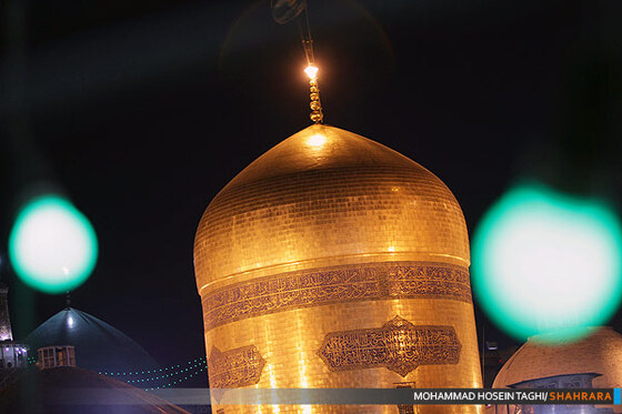 بارگاه منور رضوی در شب نیمه شعبان