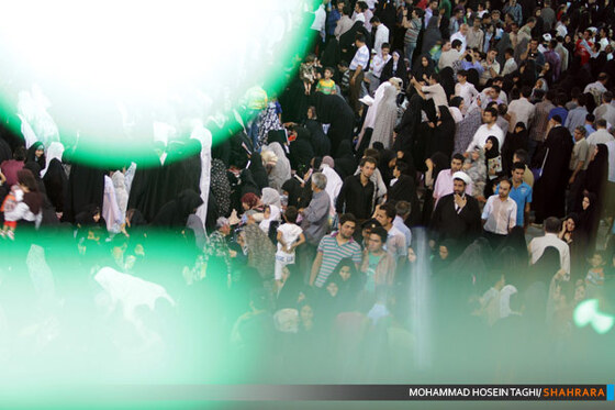 بارگاه منور رضوی در شب نیمه شعبان
