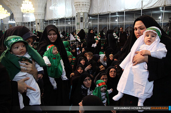 شیرخوارگان حسینی در حرم رضوی