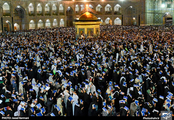 گزارش تصویری : مراسم احیای شب بیست و سوم ماه رمضان در حرم رضوی | عکس : جواد کرمانی/شهرآرا