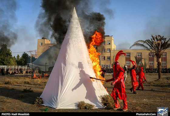 گزارش تصویری / مراسم خیمه سوزان عصر عاشورا در شهرک غرب /عکس : هادی مودب /شهرآرا