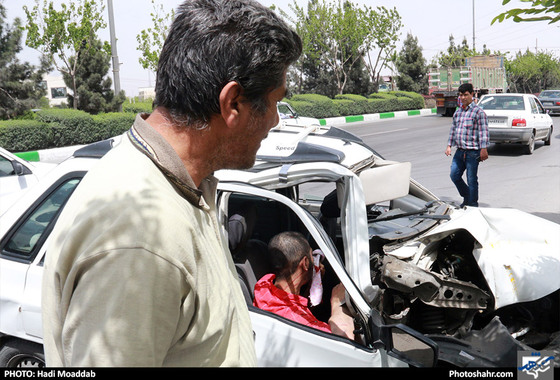 تصادف زنجیره ای در بزرگراه شهید بابانظر / عکس: هادی مودب / شهرآرا