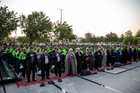 بدرقه کاروان «خدام الحسین(ع)» پاکبانان شهرداری مشهد