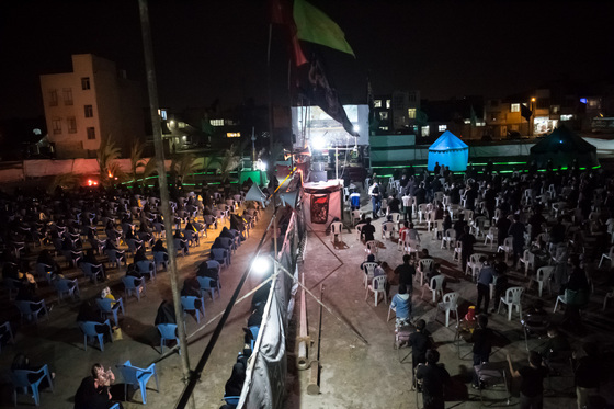 عزاداری شب هفتم محرم در محله بلوار توس