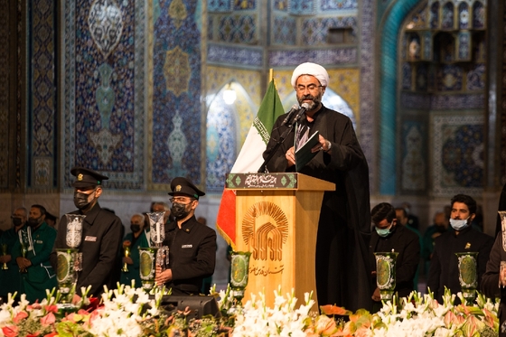 آیین خطبه خوانی شب شهادت امام رضا(ع) در حرم مطهر رضوی