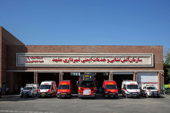 رژه ناوگان خودرویی آتش نشانی مشهد