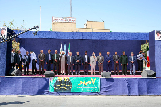 رژه ناوگان خودرویی آتش نشانی مشهد