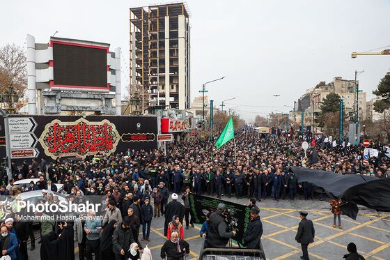 تشییع پیکر مطهر ۱۰ شهید گمنام در مشهد