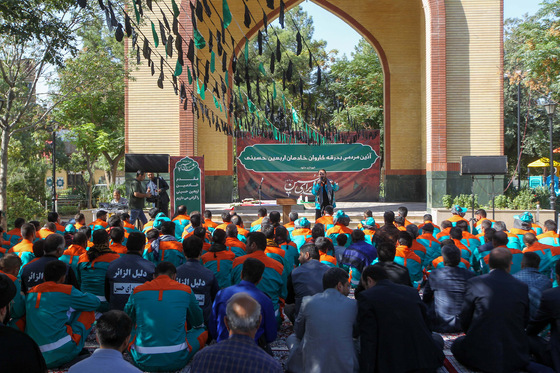 آئین مردمی بدرقه کاروان خادمان اربعین حسینی