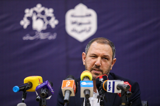 نشست خبری موسی الرضا حاجی بگلو سخنگوی شورای اسلامی شهر مشهد