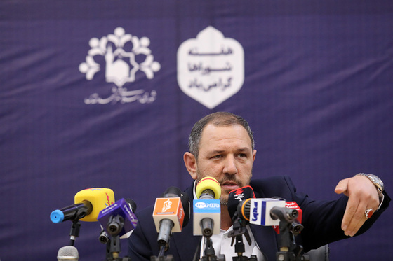 نشست خبری موسی الرضا حاجی بگلو سخنگوی شورای اسلامی شهر مشهد