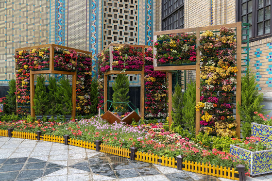 گل آرایی حرم مطهر رضوی در دهه کرامت 