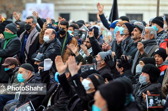 اجتماع عزاداران فاطمی و تشییع پیکر 9 شهید دفاع مقدس و مدافع حرم