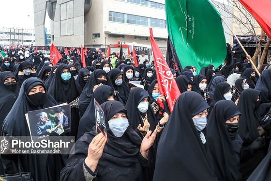 اجتماع عزاداران فاطمی و تشییع پیکر 9 شهید دفاع مقدس و مدافع حرم