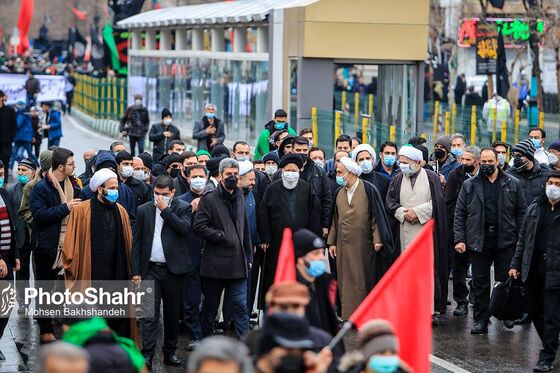 اجتماع عزاداران فاطمی و تشییع پیکر 9 شهید دفاع مقدس و مدافع حرم