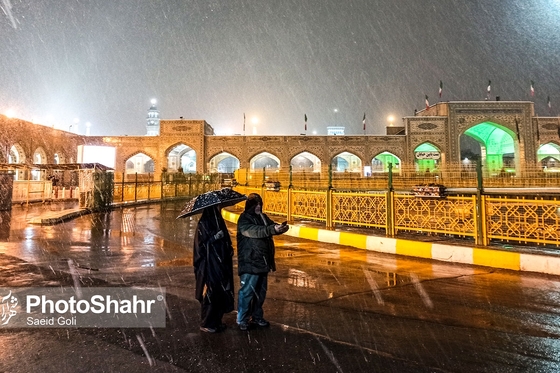 بارش برف در مشهد