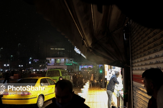 بارش برف در مشهد