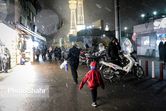 بارش برف در مشهد