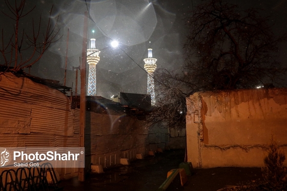 بارش برف در مشهد