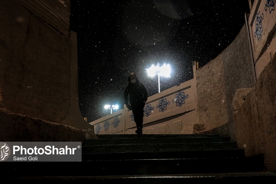 بارش برف در مشهد