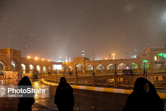 بارش برف در مشهد